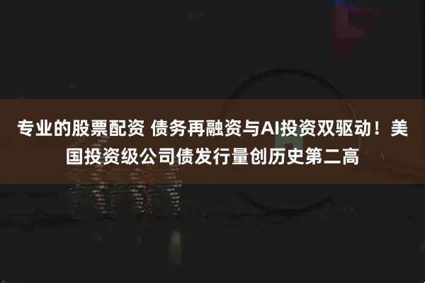 专业的股票配资 债务再融资与AI投资双驱动！美国投资级公司债发行量创历史第二高